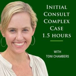 toni chambers Sydney nutritionist intiital consultation complex case 1.5 hours for htma testing, gilberts syndrome diet at true foods nutrition